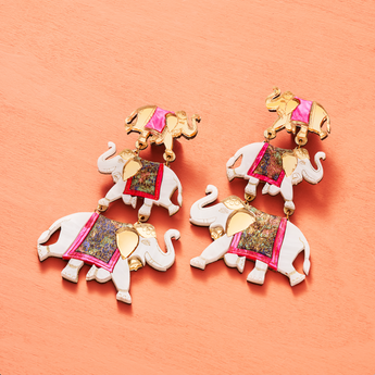 Layered Haathi Earrings