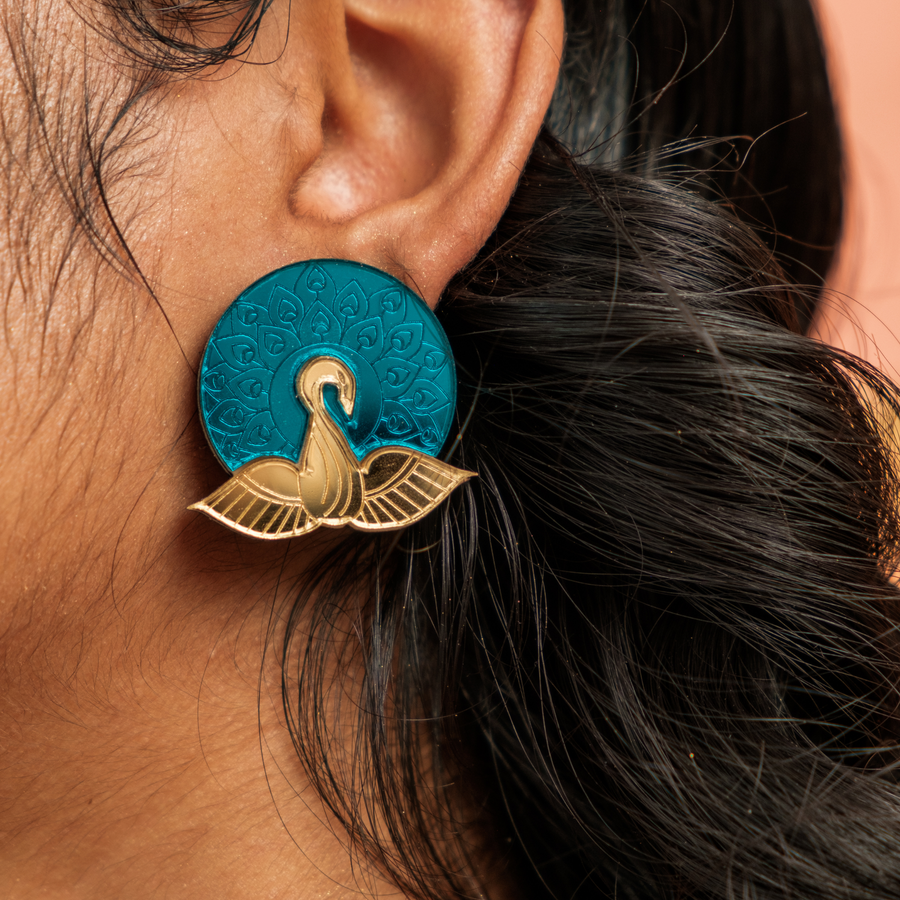 Mor Stud Earrings - Anisha Parmar London
