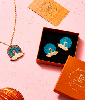 Mor Necklace and Studs Set - Anisha Parmar London