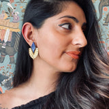Mini Veda Earrings Blue - Anisha Parmar London