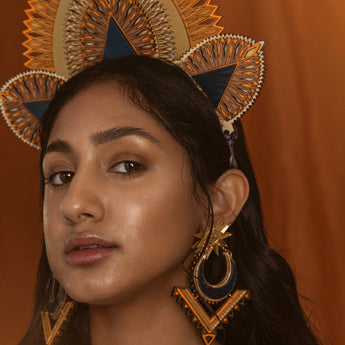 Statement Sun-Chand Earrings - Anisha Parmar London