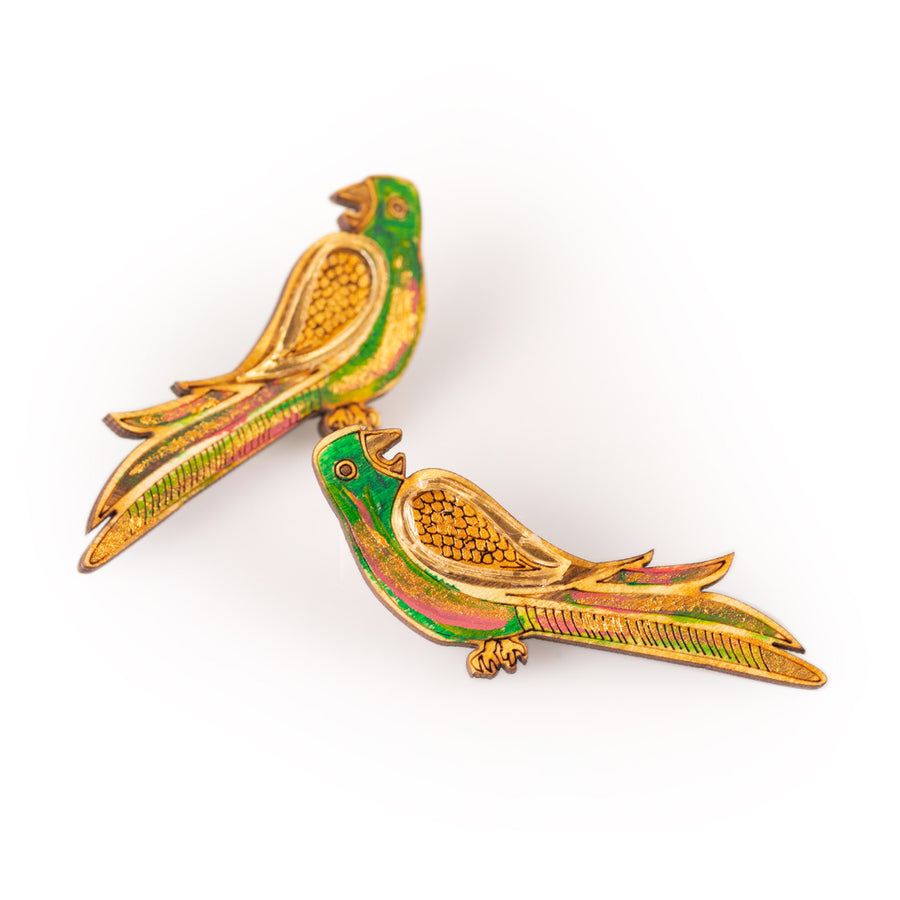Large Parrot Studs - Anisha Parmar London