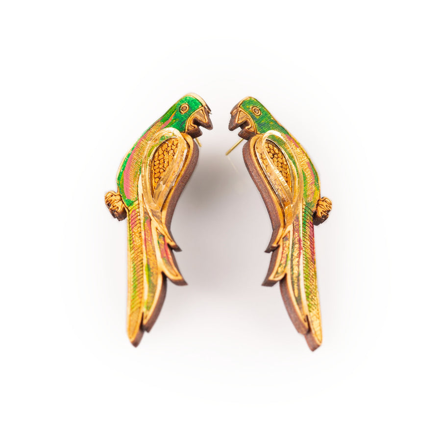 Large Parrot Studs - Anisha Parmar London