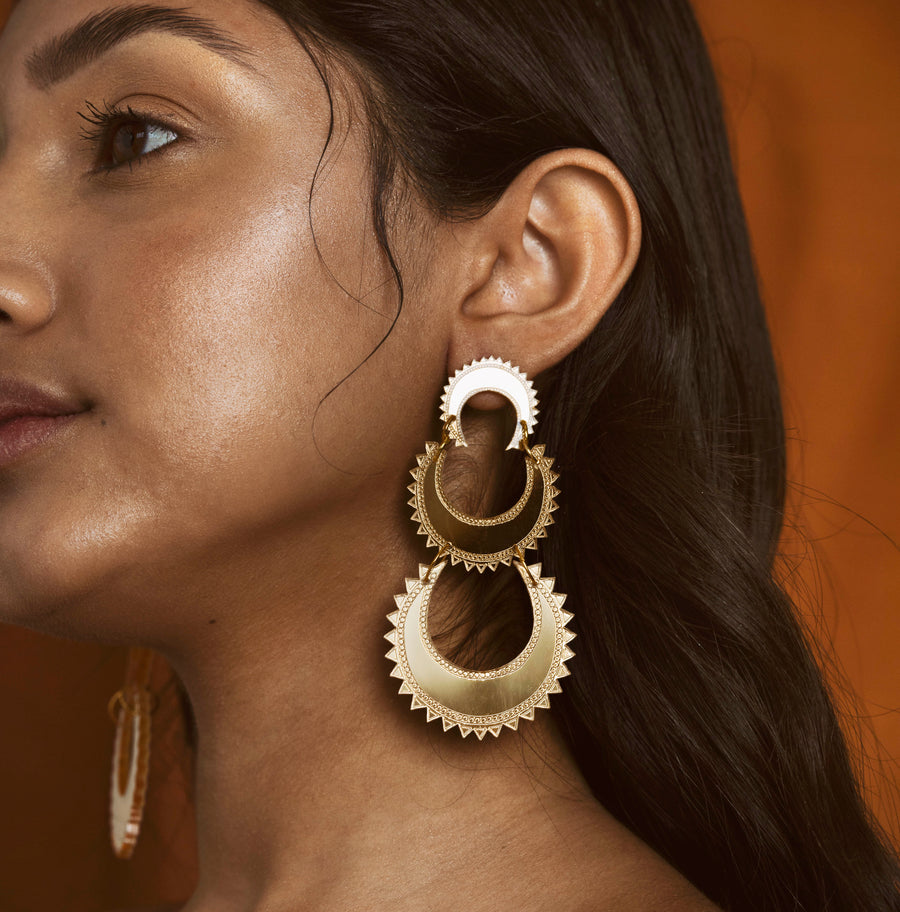 Layered Chand Earrings - Anisha Parmar London