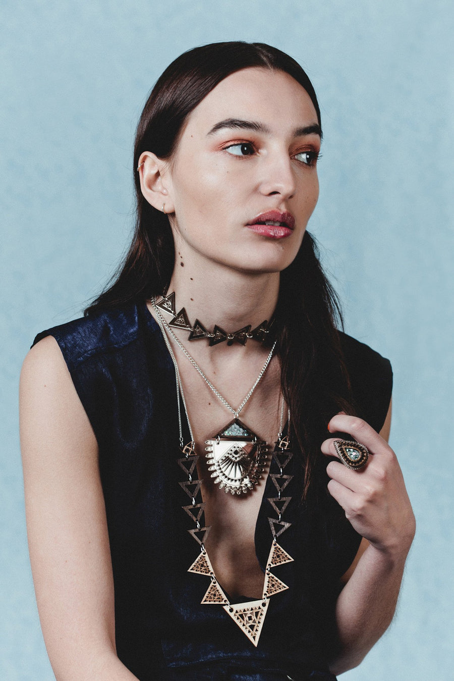 Multi-layer Pani Drop Ring - Anisha Parmar London